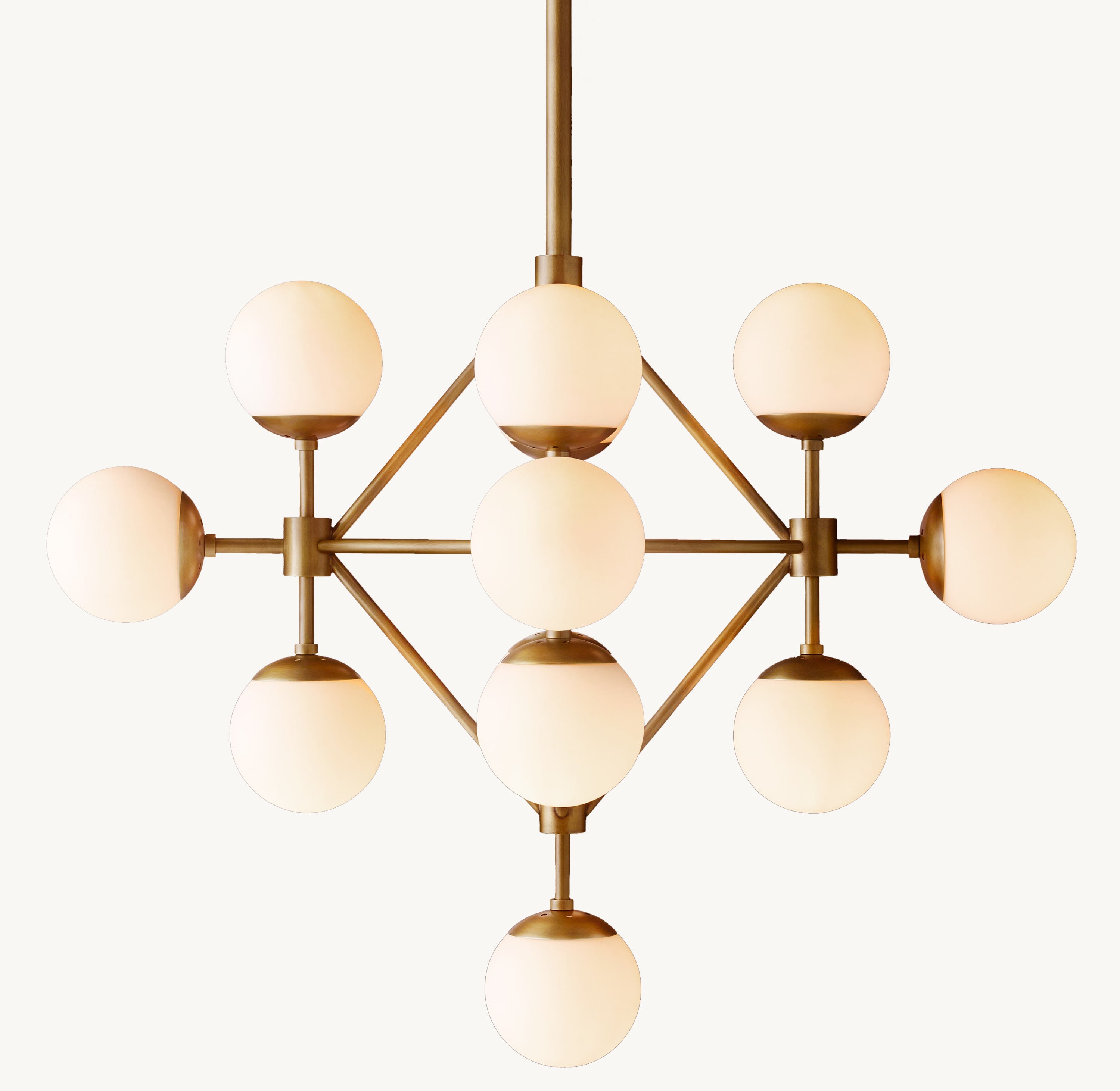 Keefe Glass Cluster Chandelier 33"D - Zonesus