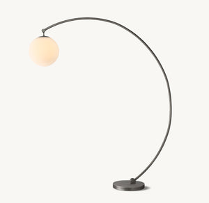 Keefe Glass Floor Lamp 80"H - Zonesus