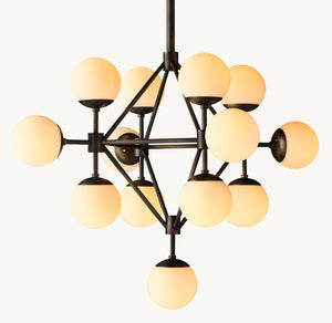 Keefe Glass Cluster Chandelier 33"D - Zonesus