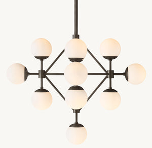 Keefe Glass Cluster Chandelier 33"D - Zonesus