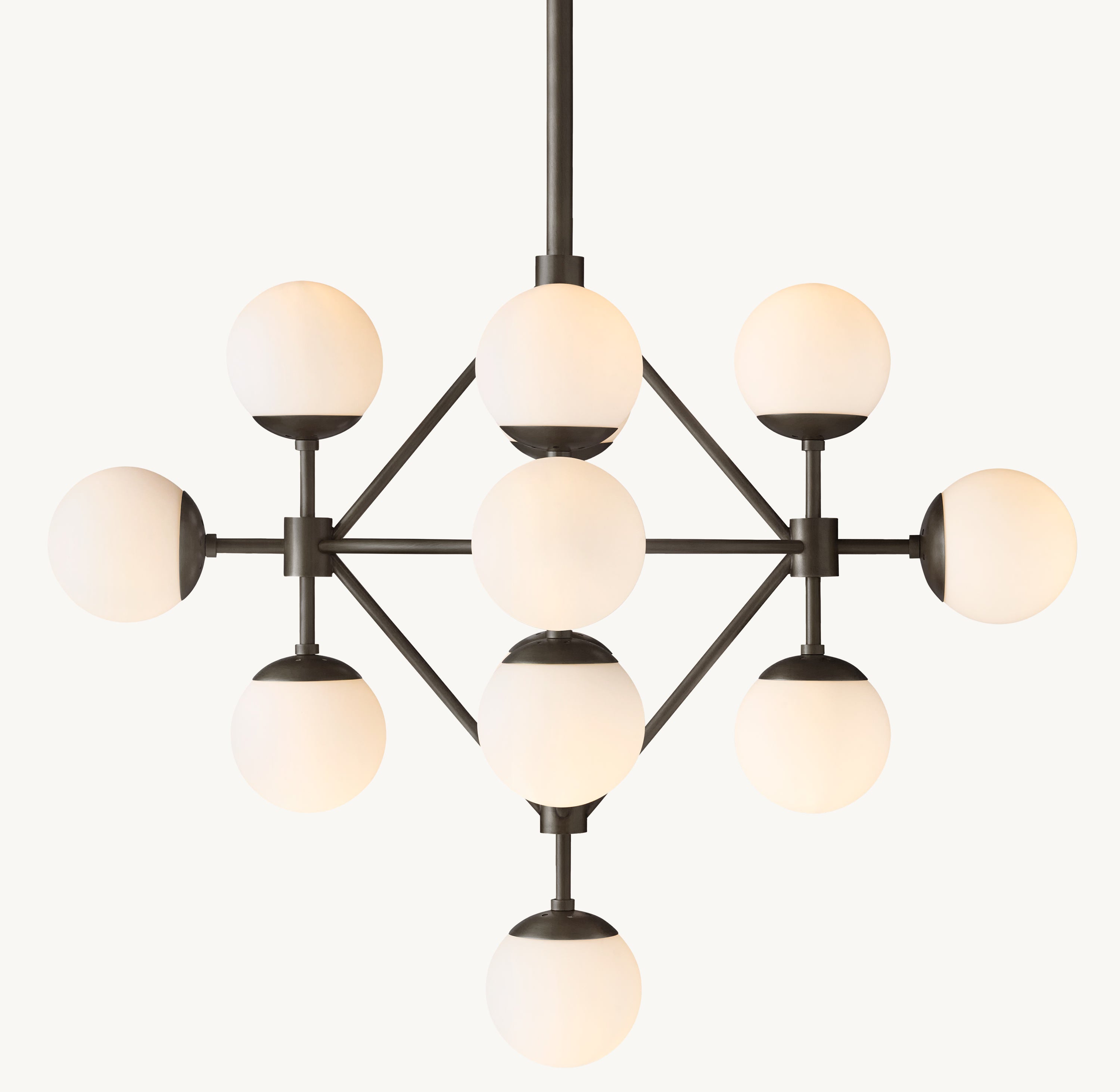 Keefe Glass Cluster Chandelier 33"D - Zonesus