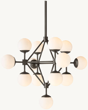 Keefe Glass Cluster Chandelier 33"D - Zonesus