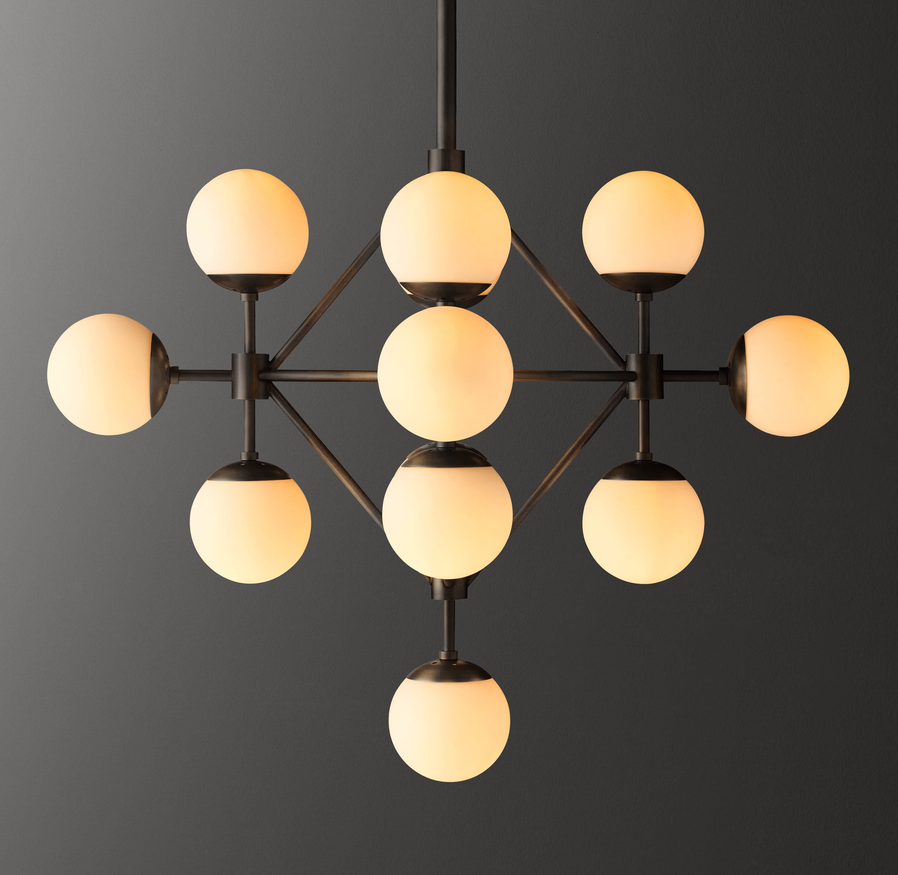 Keefe Glass Cluster Chandelier 33"D - Zonesus