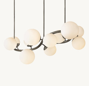 Keefe Glass Curve Chandelier 41"D - Zonesus