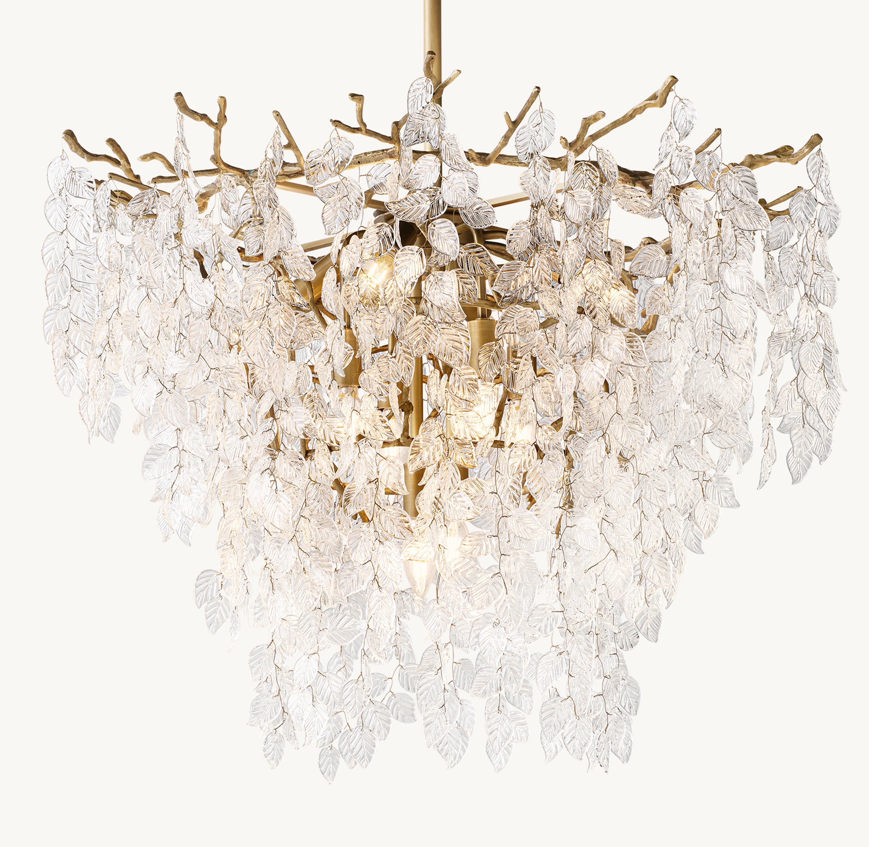 Arabella Wide Glass Branch Pendant 30"D - Zonesus