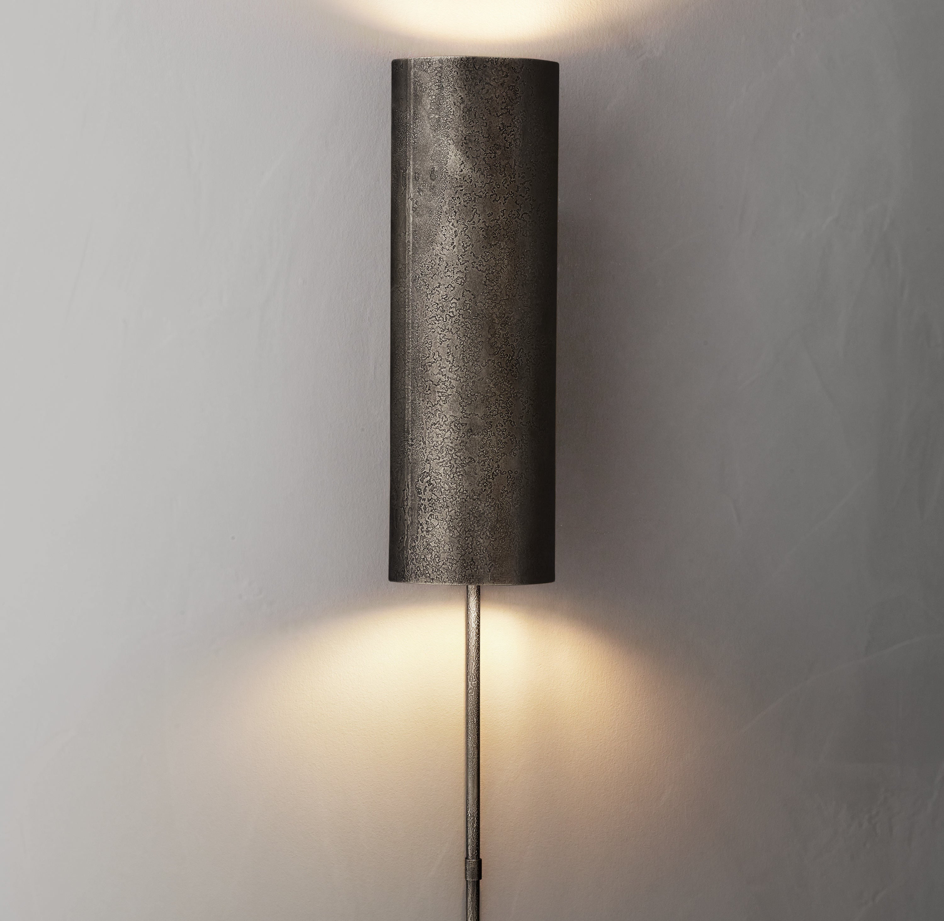 Textured Metal Double Sconce - Zonesus