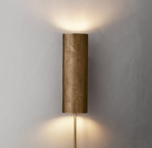 Textured Metal Double Sconce - Zonesus