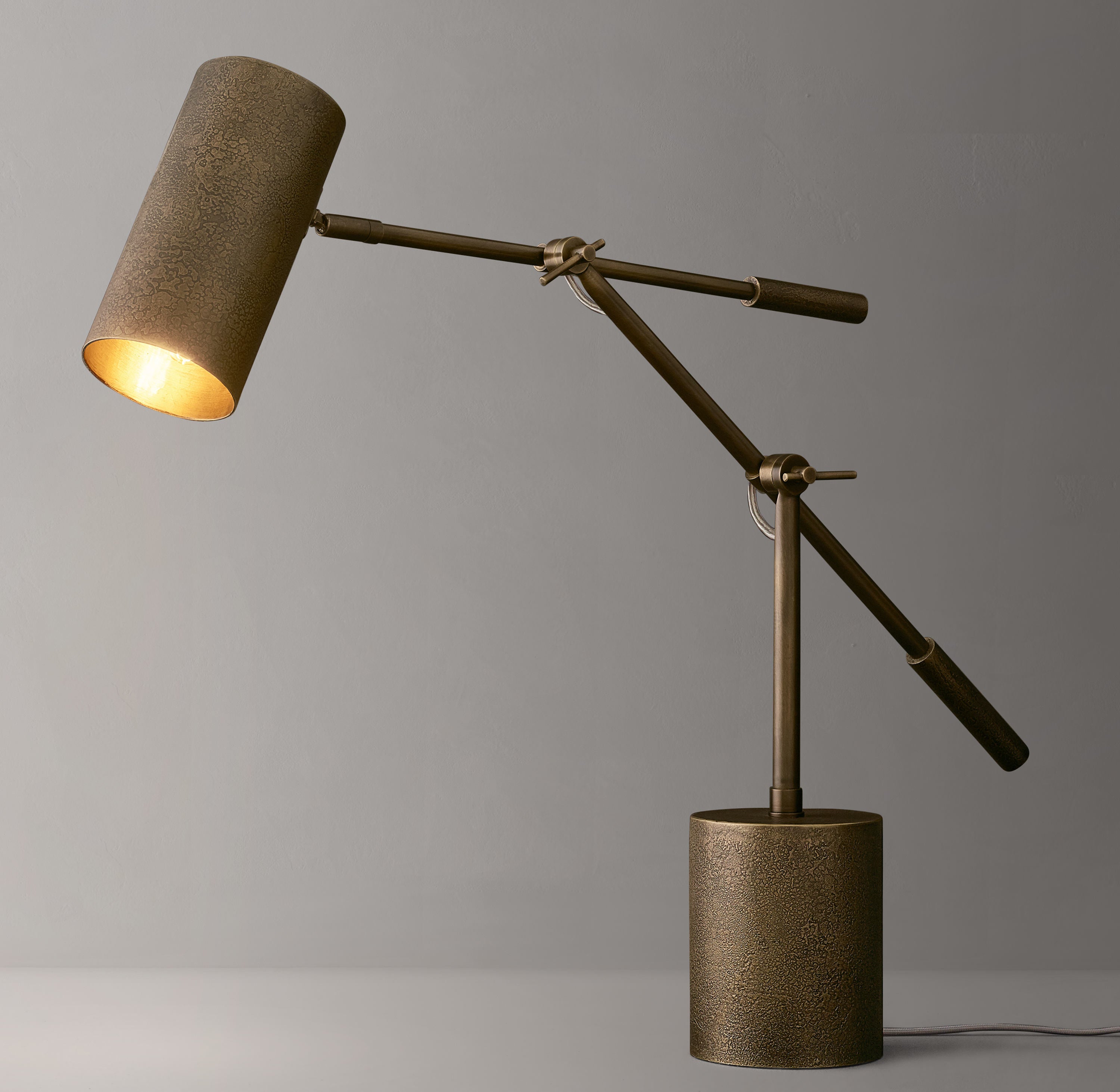 Textured Metal Task Table Lamp - Zonesus