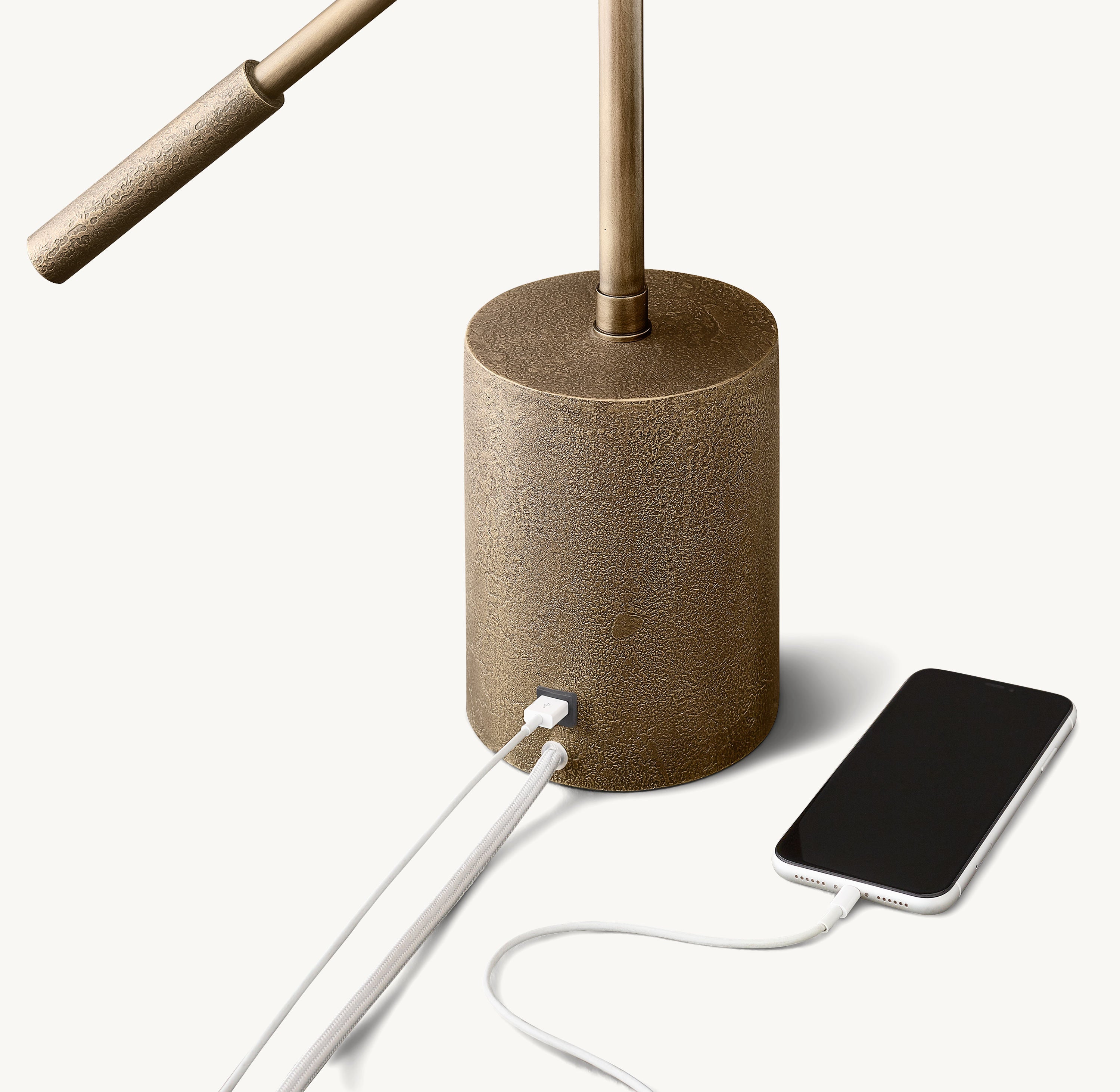 Textured Metal Task Table Lamp - Zonesus
