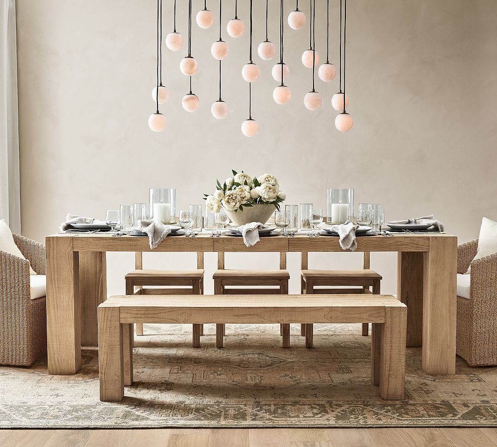 Raina Alabaster Linear Multi Globe Chandelier (46") - Zonesus