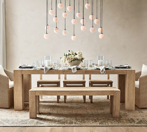 Raina Alabaster Linear Multi Globe Chandelier (46") - Zonesus