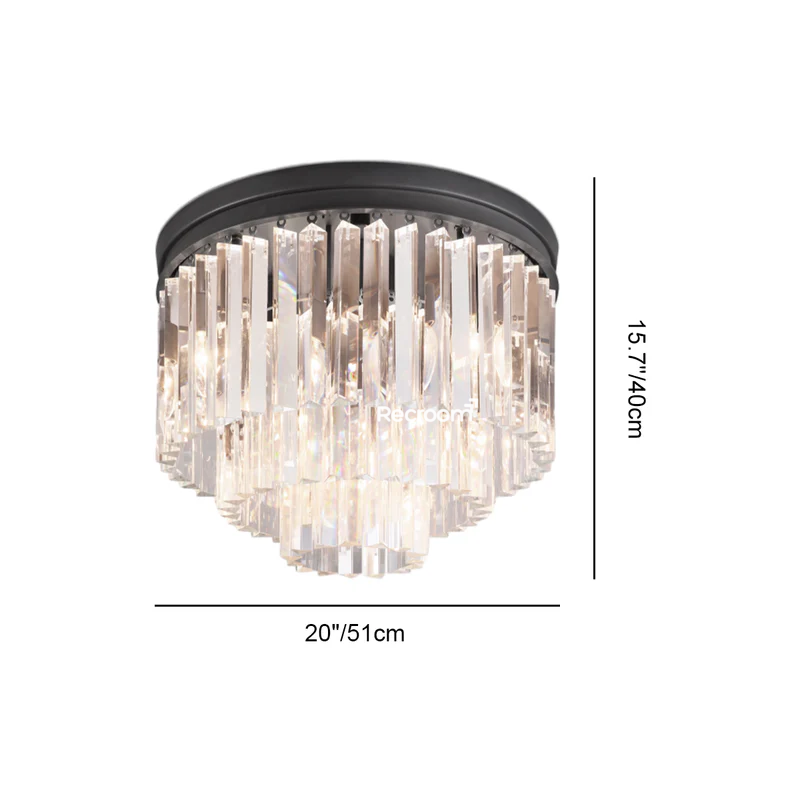 Odean Round Flushmount 20" 32" - Zonesus