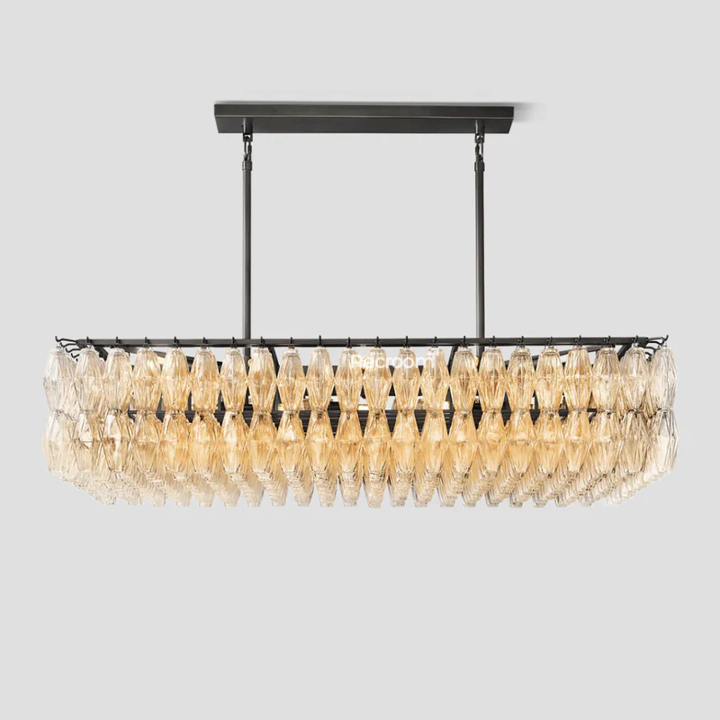 Chia Rectangular Chandelier 54" - Zonesus