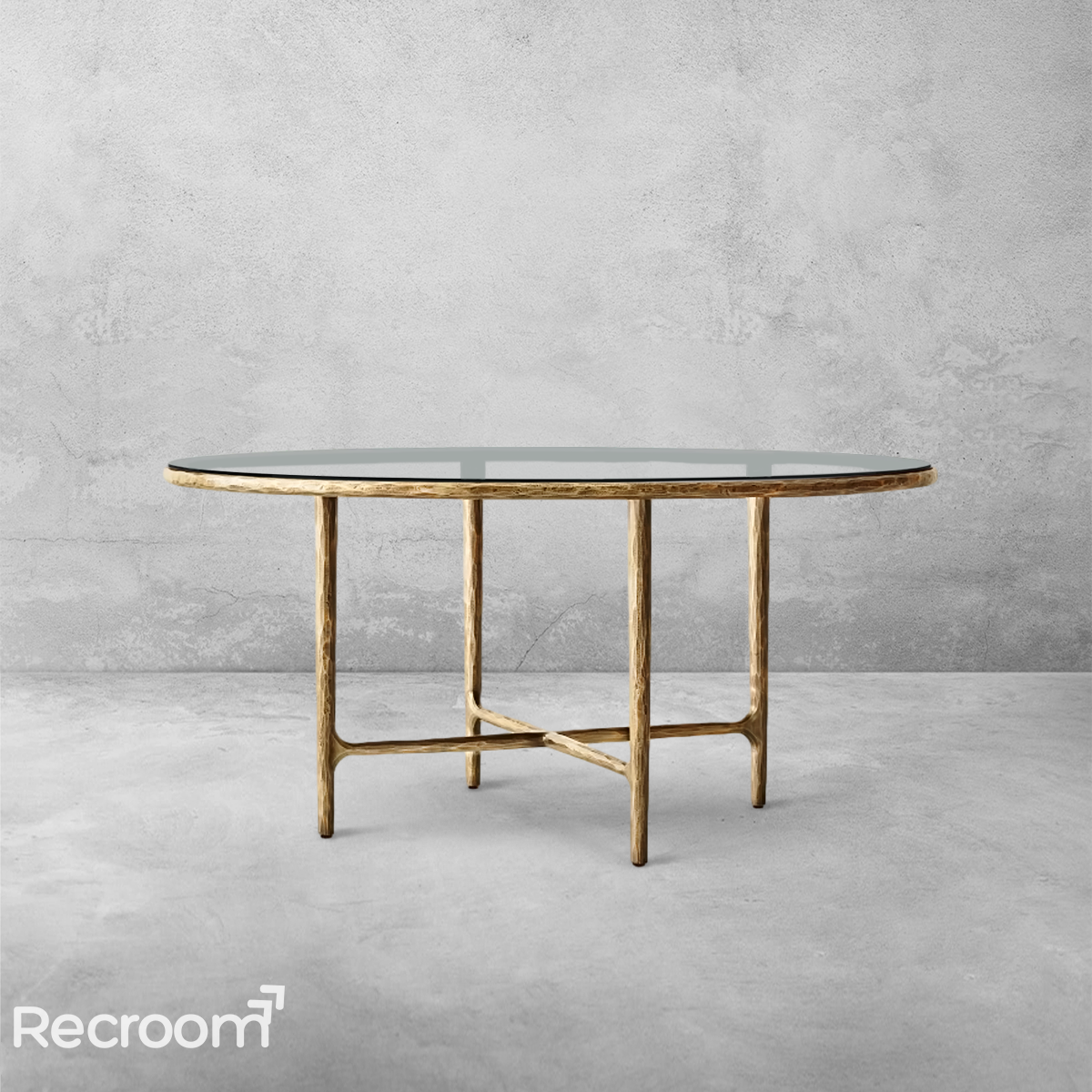 Thaddeo Glass Round Dining Table - Zonesus