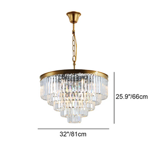 Odean Round Chandelier 20" 32" 44" Tiers - Zonesus