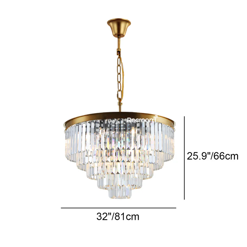 Odean Round Chandelier 20" 32" 44" Tiers - Zonesus