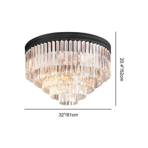 Odean Round Flushmount 20" 32" - Zonesus