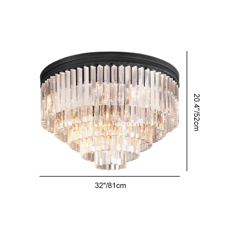 Odean Round Flushmount 20" 32" - Zonesus