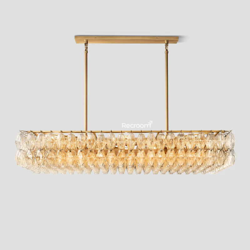 Chia Rectangular Chandelier 54" - Zonesus