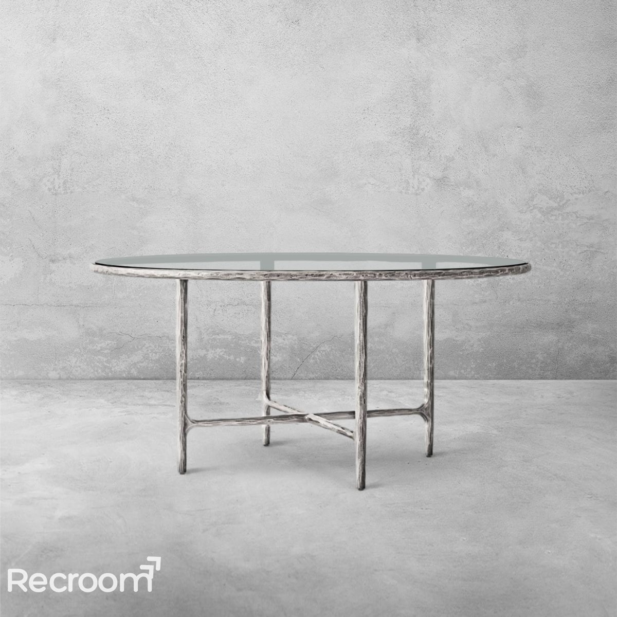 Thaddeo Glass Round Dining Table - Zonesus