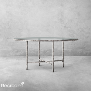 Thaddeo Glass Round Dining Table - Zonesus