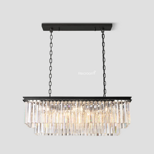 Odean Rectangle Chandelier 40" 49" 59" 72" 2-Layers - Zonesus