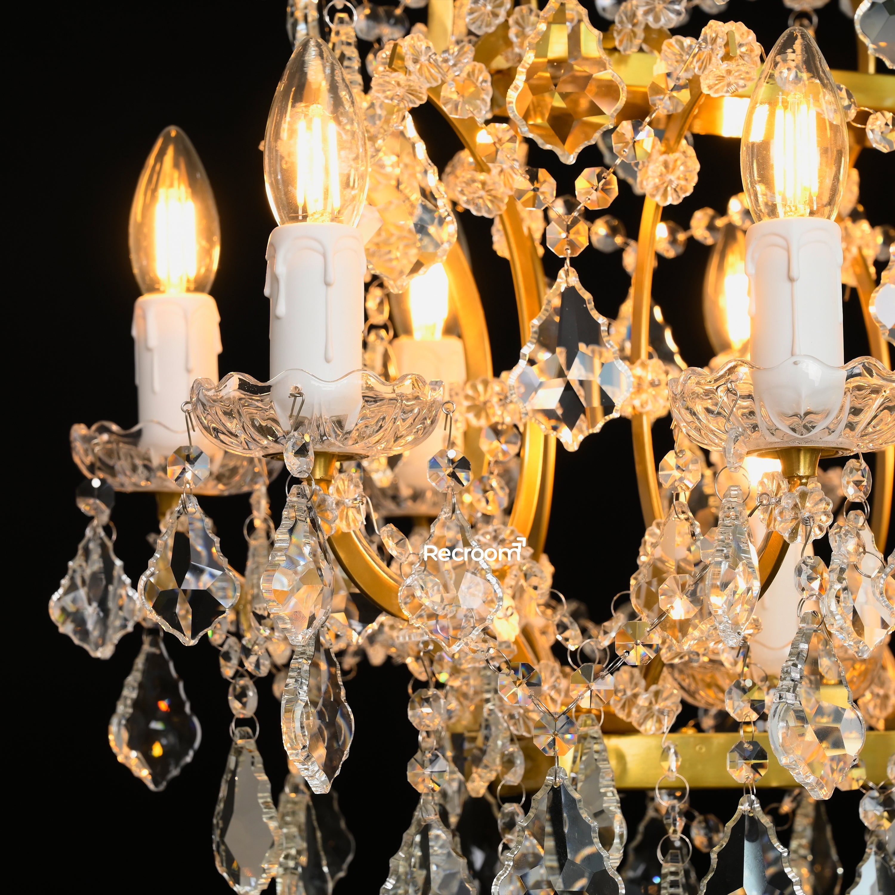 Luminox Iron & Crystal Rectangular Chandelier 63" - Zonesus