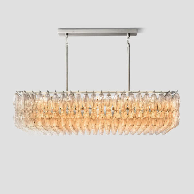 Chia Rectangular Chandelier 54" - Zonesus