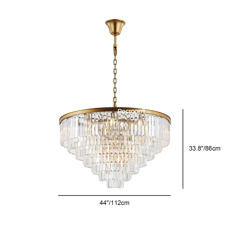 Odean Round Chandelier 20" 32" 44" Tiers - Zonesus