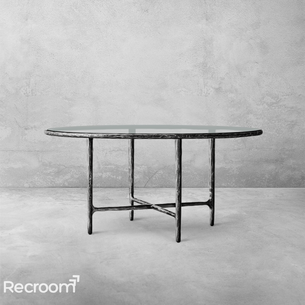Thaddeo Glass Round Dining Table - Zonesus