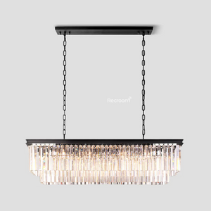 Odean Rectangle Chandelier 40" 49" 59" 72" 2-Layers - Zonesus