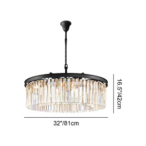 Odean Round Chandelier 32" - Zonesus