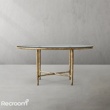 Thaddeo Glass Round Dining Table - Zonesus