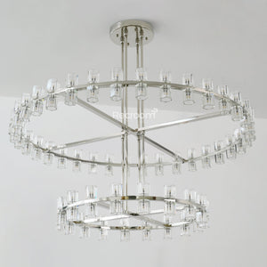 Arcachonest LED Round 2-Tier Chandelier 60" - Zonesus