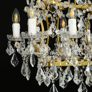 Luminox Iron & Crystal Rectangular Chandelier 63" - Zonesus