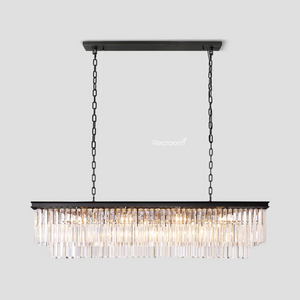 Odean Rectangle Chandelier 40" 49" 59" 72" 2-Layers - Zonesus
