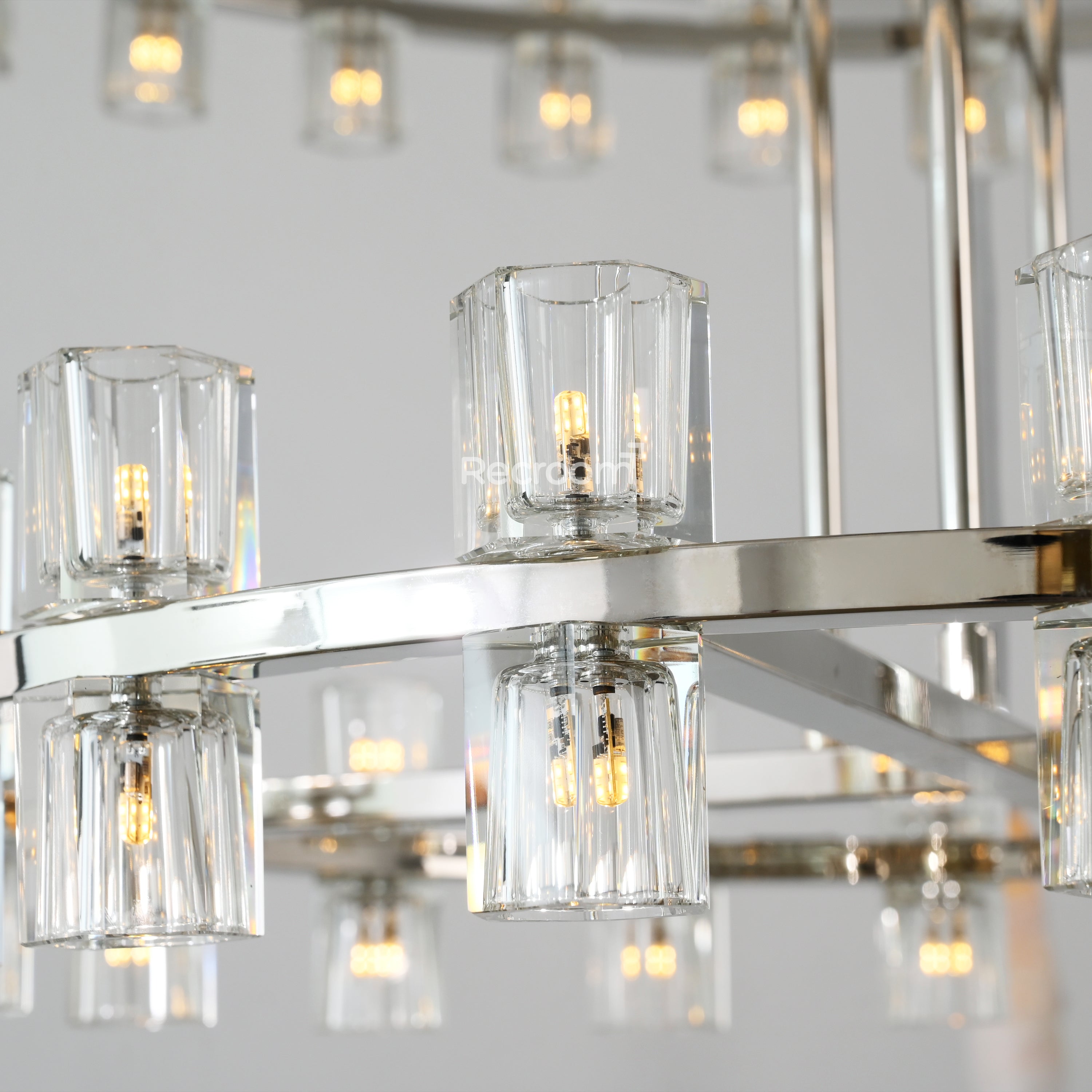 Arcachonest LED Round 2-Tier Chandelier 60" - Zonesus