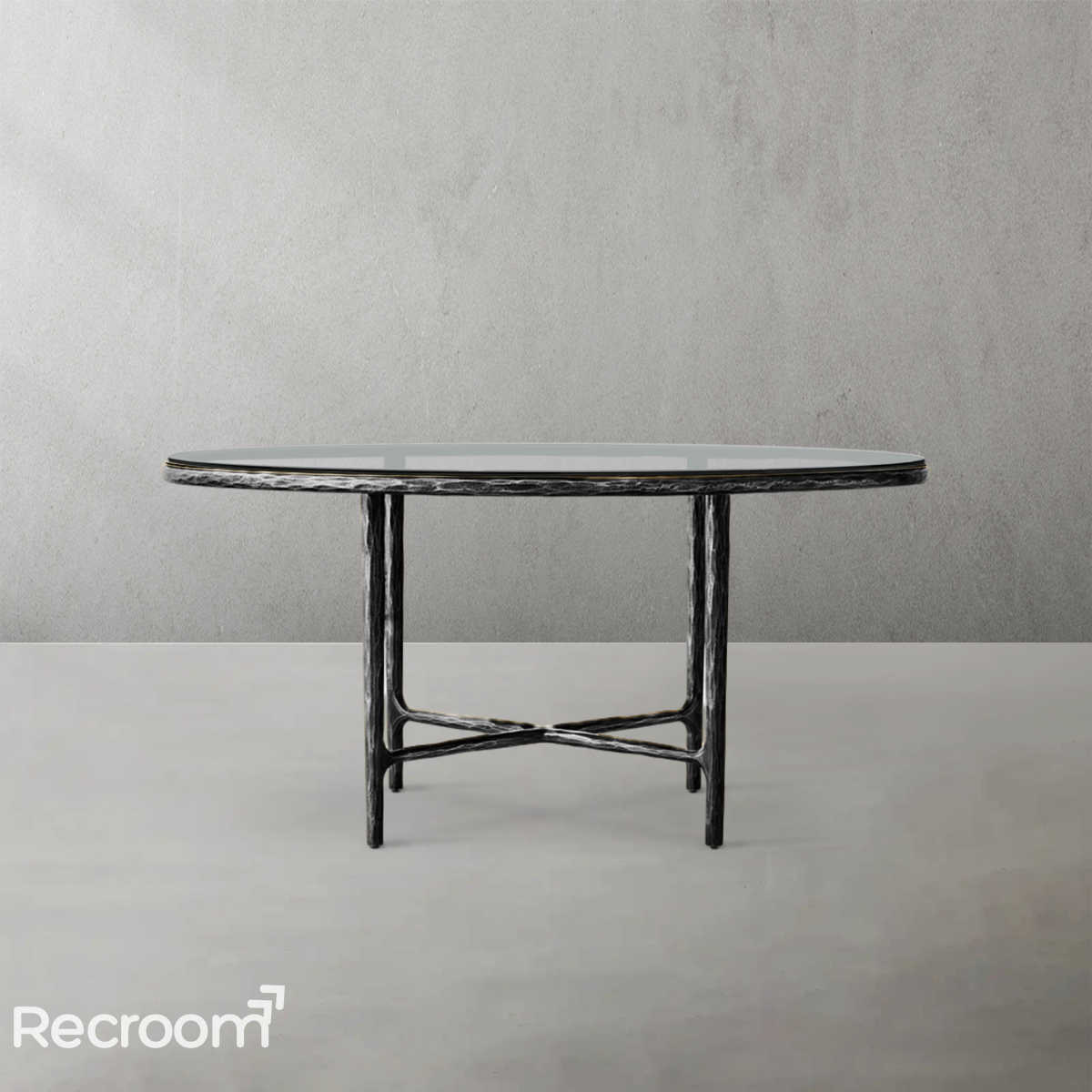 Thaddeo Glass Round Dining Table - Zonesus