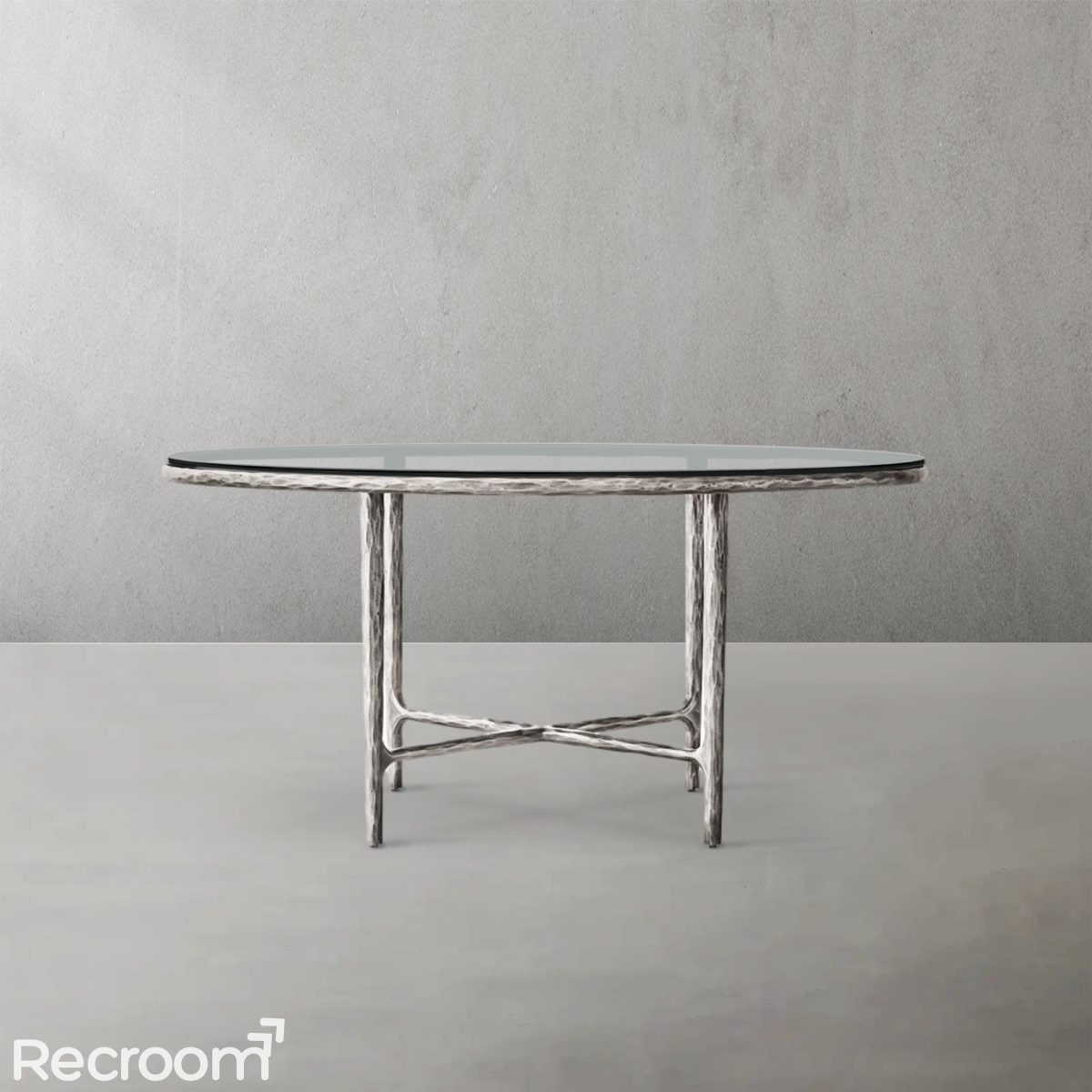 Thaddeo Glass Round Dining Table - Zonesus