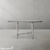 Thaddeo Glass Round Dining Table - Zonesus
