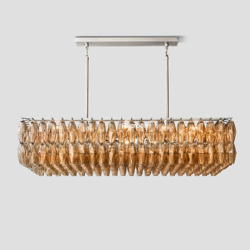 Chia Rectangular Chandelier 54" - Zonesus