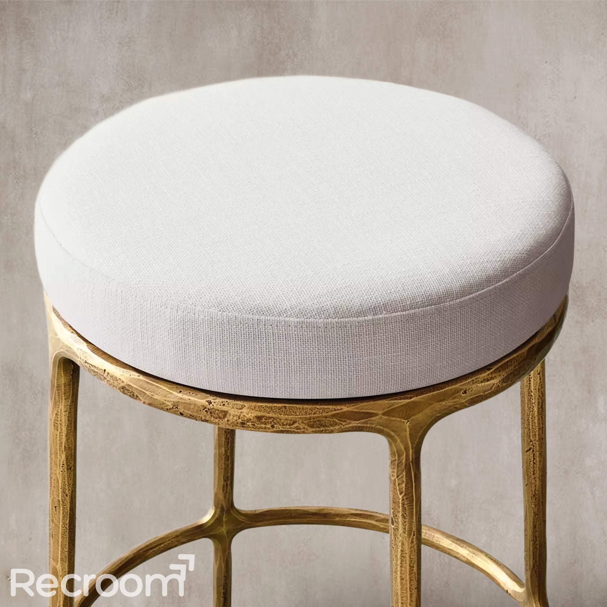 Thaddeo Backless Fabric Swivel Bar & Counter Stool - Zonesus