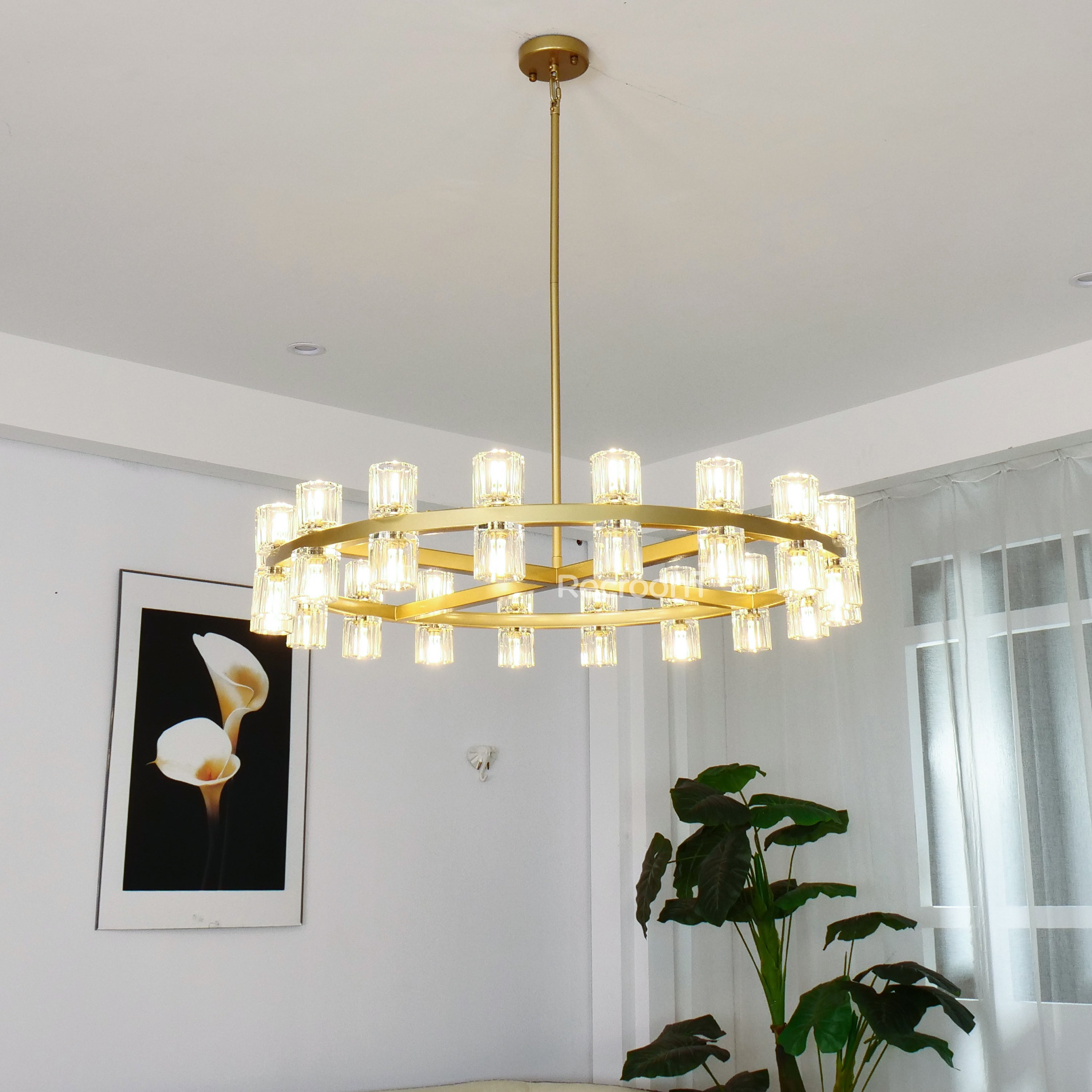 Arcachonest Round Chandelier 24" - Zonesus