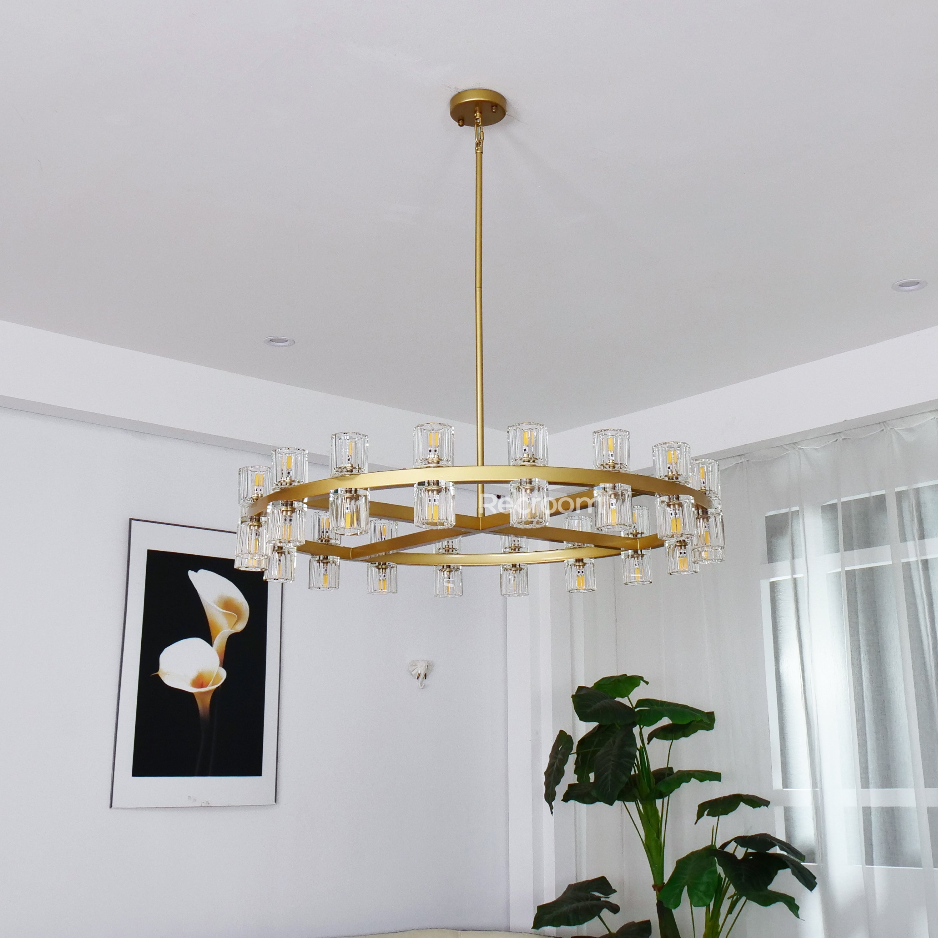 Arcachonest Round Chandelier 24" - Zonesus
