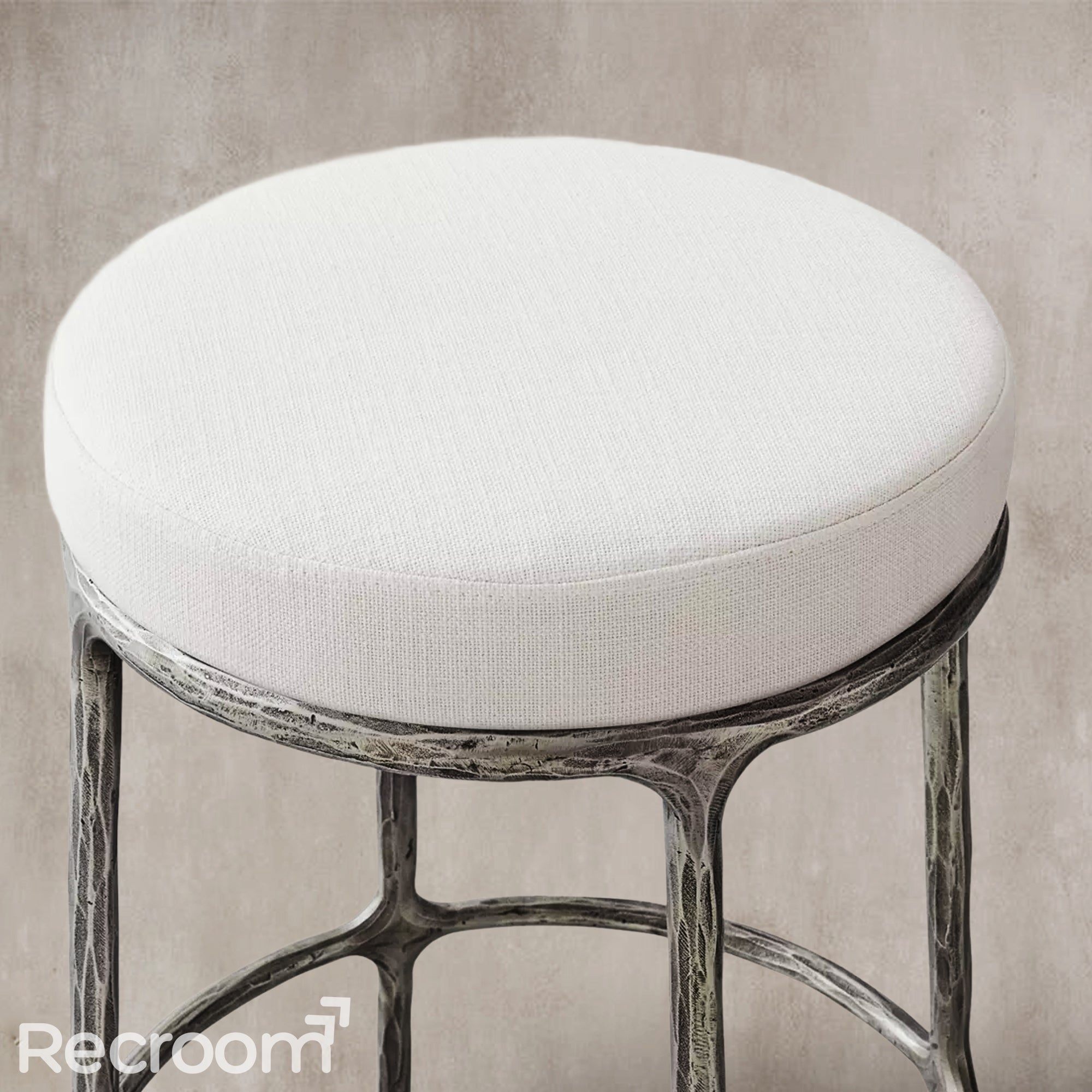 Thaddeo Backless Fabric Swivel Bar & Counter Stool - Zonesus