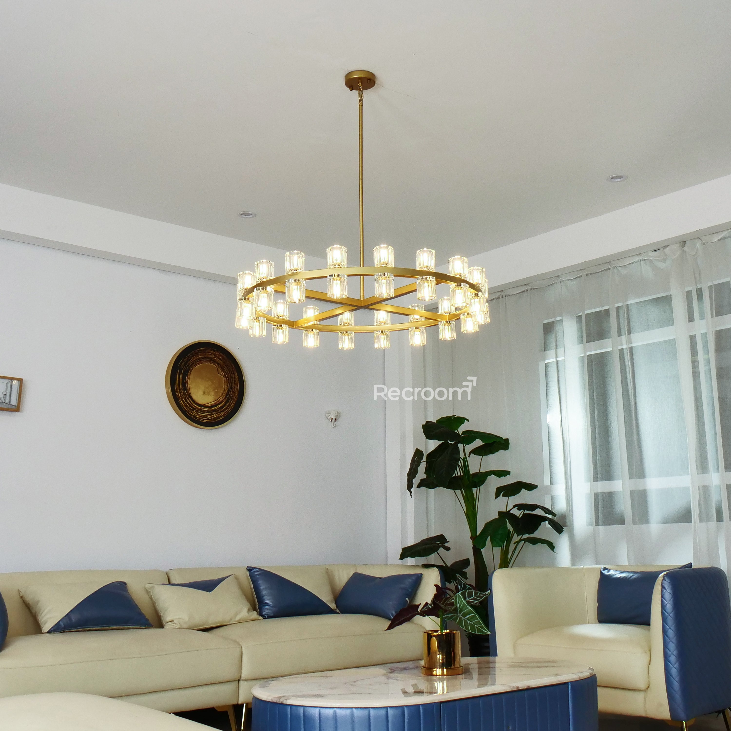 Arcachonest Round Chandelier 24" - Zonesus
