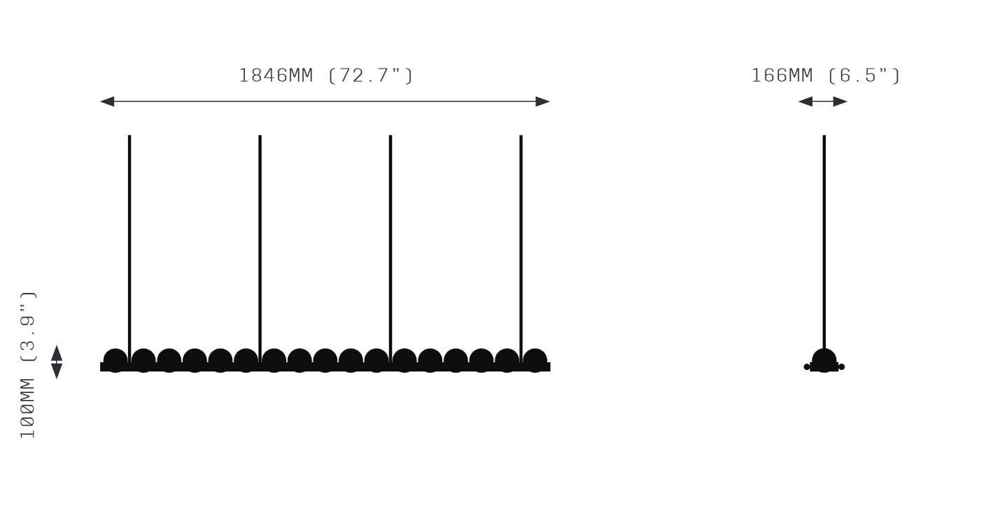 Cervine Ouranos II Linear Chandelier - Zonesus