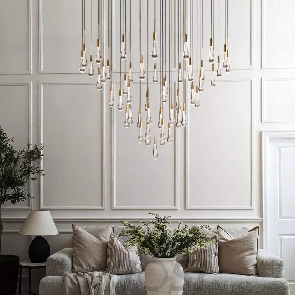 Solitaire Round Chandelier 58"D - Zonesus