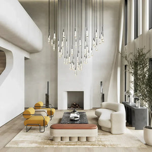 Solitaire Round Chandelier 58"D - Zonesus