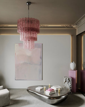 Murano Chandelier – 52 tubes – Pink - Zonesus